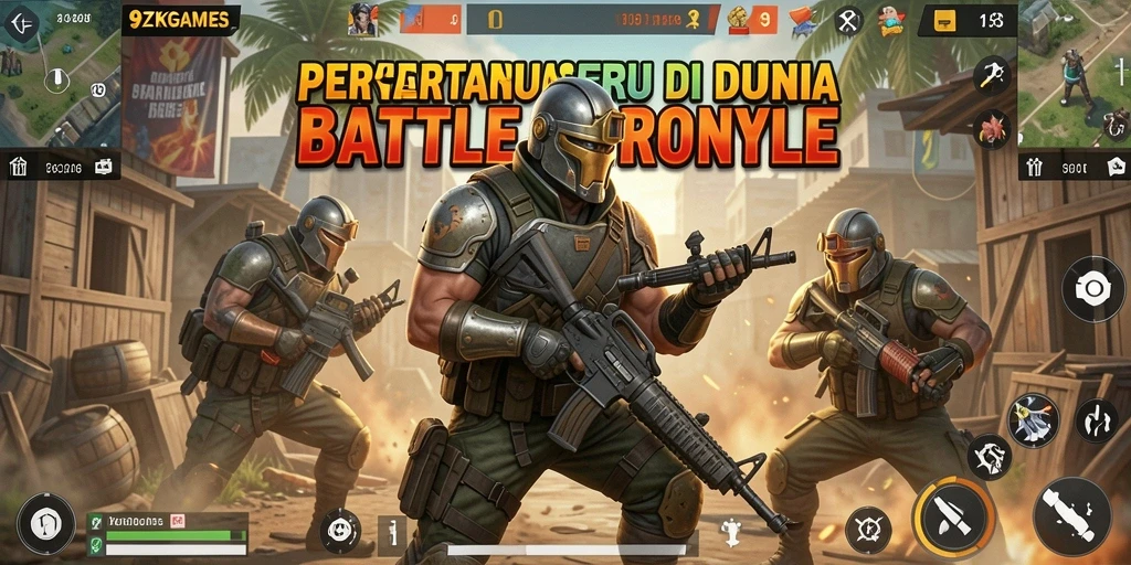 Tangkapan layar yang menampilkan aksi intens dalam <strong>9ZKGAMES</strong> Battle Royale.