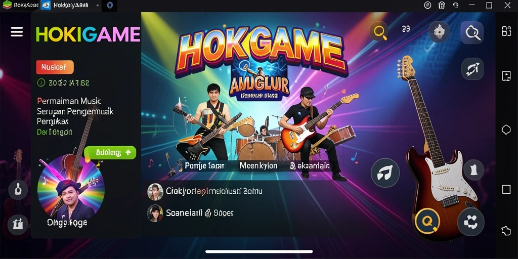 Gameplay seru HOKIGAME dengan tantangan musik menarik.
