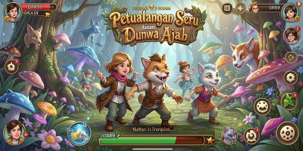 Tangkapan layar gameplay dari IDR89 menunjukkan aksi penuh petualangan.