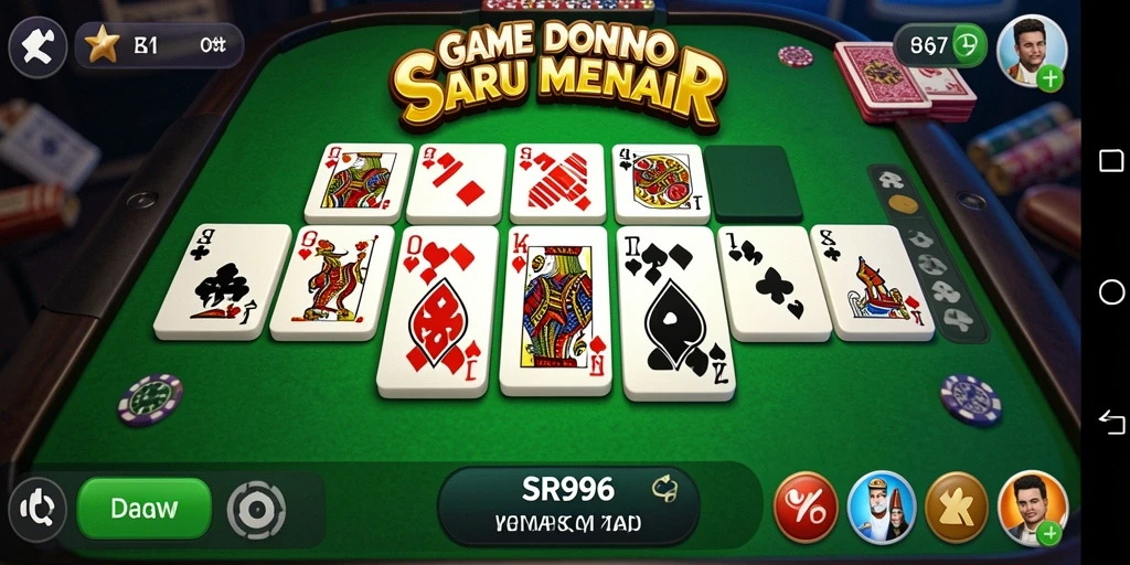 Tampilan gameplay seru dalam permainan Domino yang mengasyikkan.